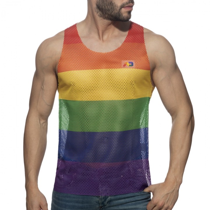 Addicted Síťované Tílko Rainbow AD1166