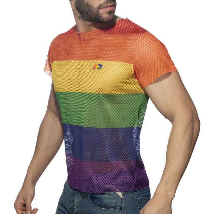 Addicted Mesh Rainbow T-shirt AD1167