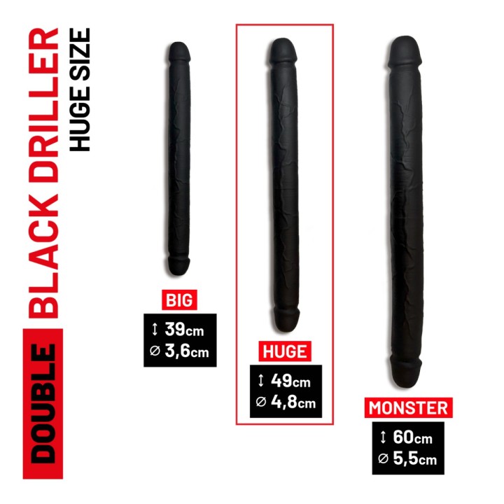 Dvojitý čierny driller Huge Addicted AC218