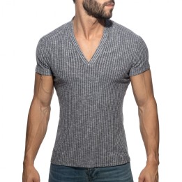 Addicted Jeans Rebrované Polo Tričko AD1472