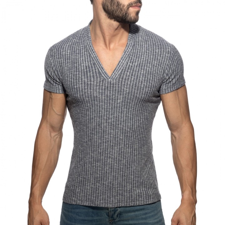 Addicted Jeans Rebrované Polo Tričko AD1472