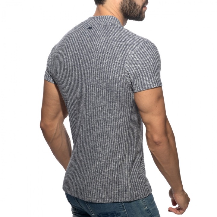 Addicted Jeans Rib Knit Poloshirt AD1472