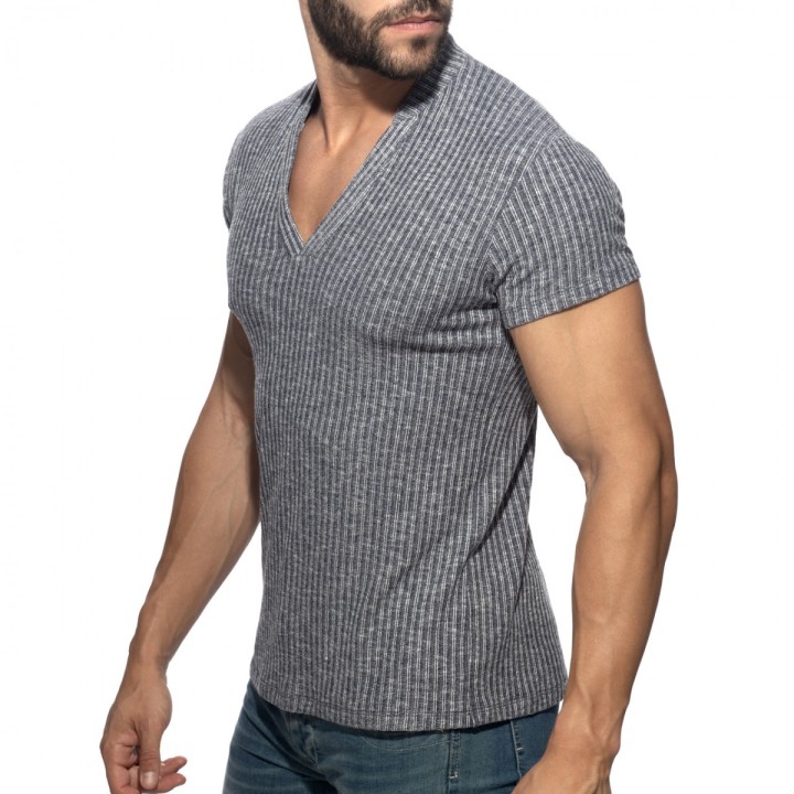 Addicted Jeans Rebrované Polo Tričko AD1472