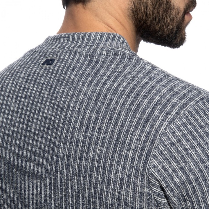 Addicted Tricou Polo Tricotat Rib Jeans AD1472
