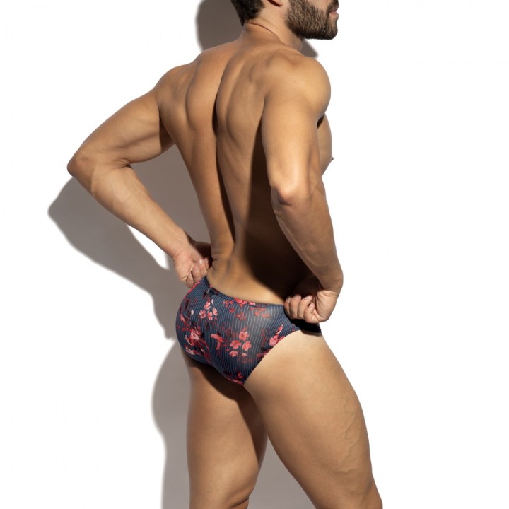 ES Collection Csíkos Virágmintás Bikini Alsó UN686