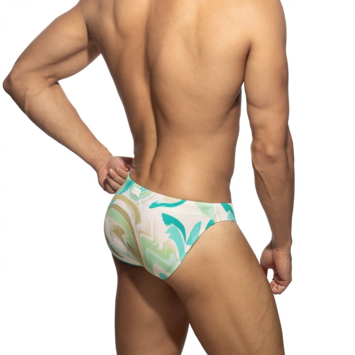 Addicted Abstract Terrycloth Swim Bikini Brief ADS401