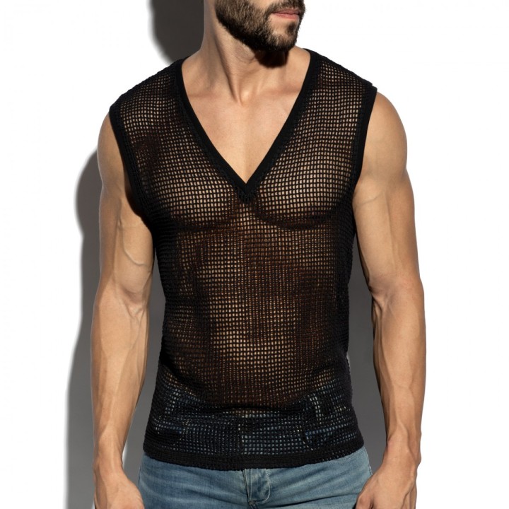 ES Collection Open-Grid Tielko s véčkovým výstrihom TS380
