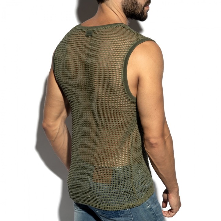 ES Collection Open-Grid V-Neck Sleeveless Top TS380